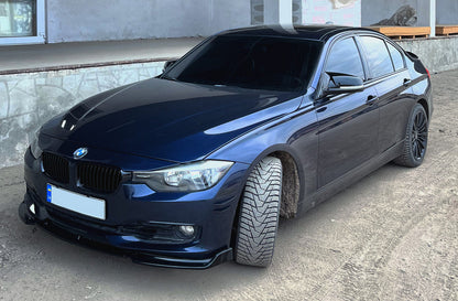 DPT Lip front bumper cover for stock version (2015-2018, gloss black) for BMW 3 series F-30/31/34 2012-2019 - image 3