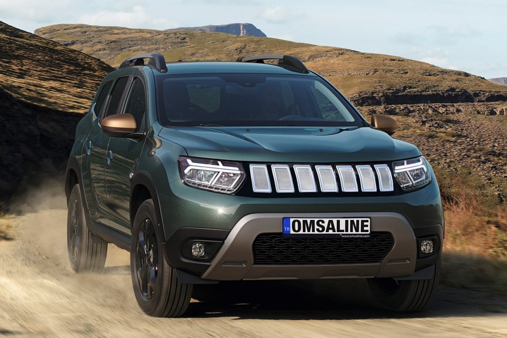 Front grille (gray) for Dacia Duster 2018-2024 - image 1