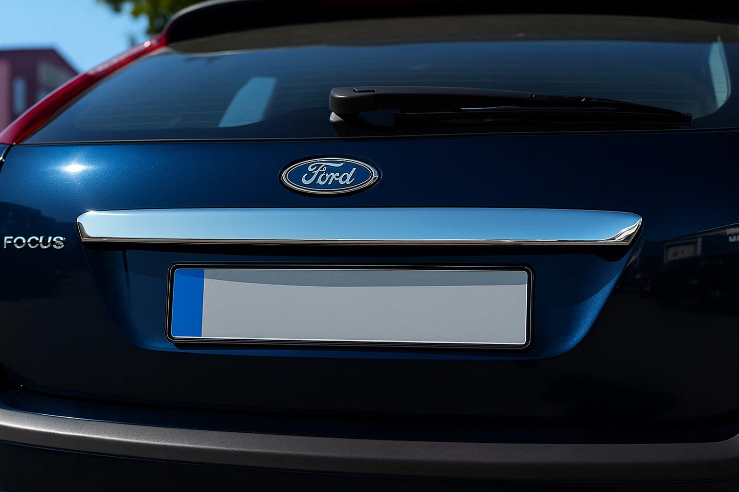 Trunk lid trim (HB, stainless steel) for Ford Focus II 2005-2008 - image 1