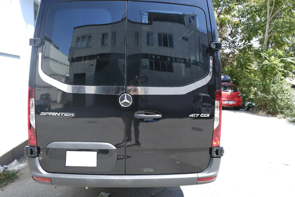 Rear Window Trim V-2 Carmos (2 pcs, Stainless Steel) for Mercedes Sprinter W907/W910 2018- - image 4