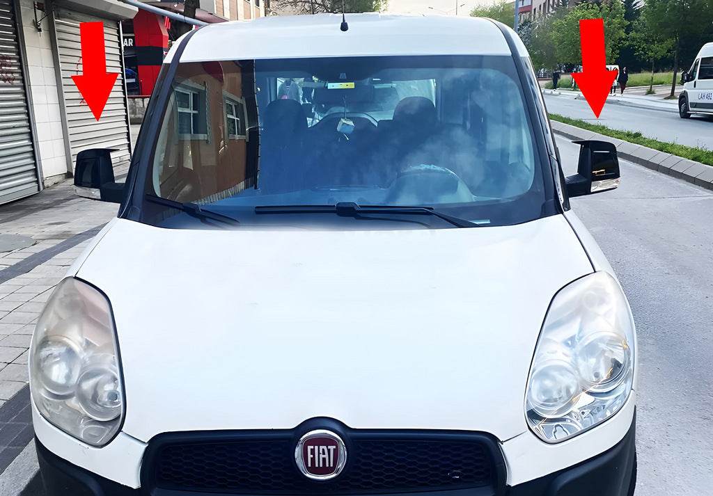 Covers for mirrors BMW-Style (2 pcs) for Fiat Doblo II 2010-2022 - Reelken Auto