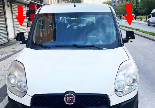 Mirror Covers BMW-Style (2 pcs) for Fiat Doblo II 2010-2022 - image 1