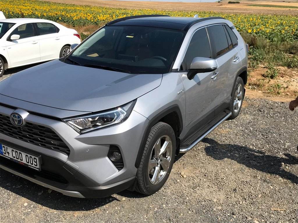 Maydos V2 side sills (2 pcs., aluminum with stainless steel) for Toyota Rav 4 2019- - Reelken Auto