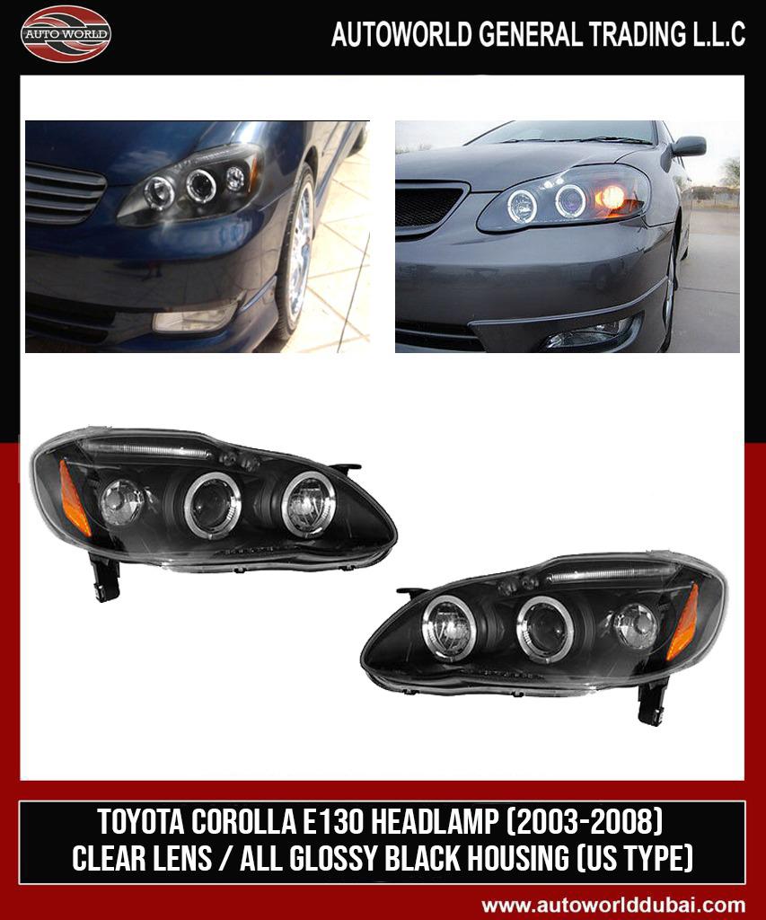 Front Headlights (2 pcs, LED) for Toyota Corolla 2002-2007 - image 1