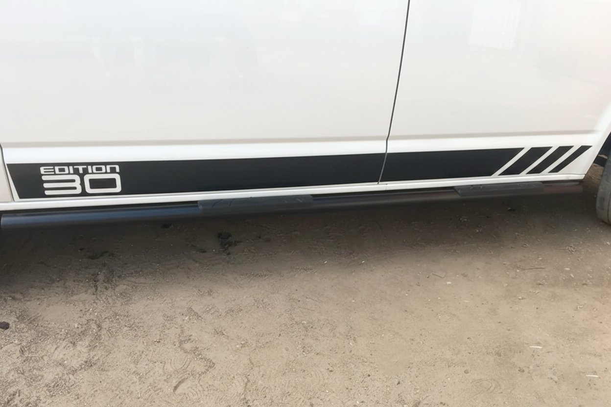 Side Bars Black (2 pcs, stainless steel) for Volkswagen T5 Transporter 2003-2010 - image 11