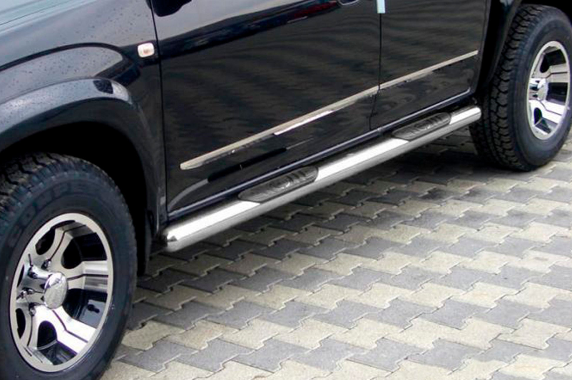 Side tubes for standard wheelbase (2 pcs, stainless steel) for Toyota Rav 4 2006-2013 - image 1