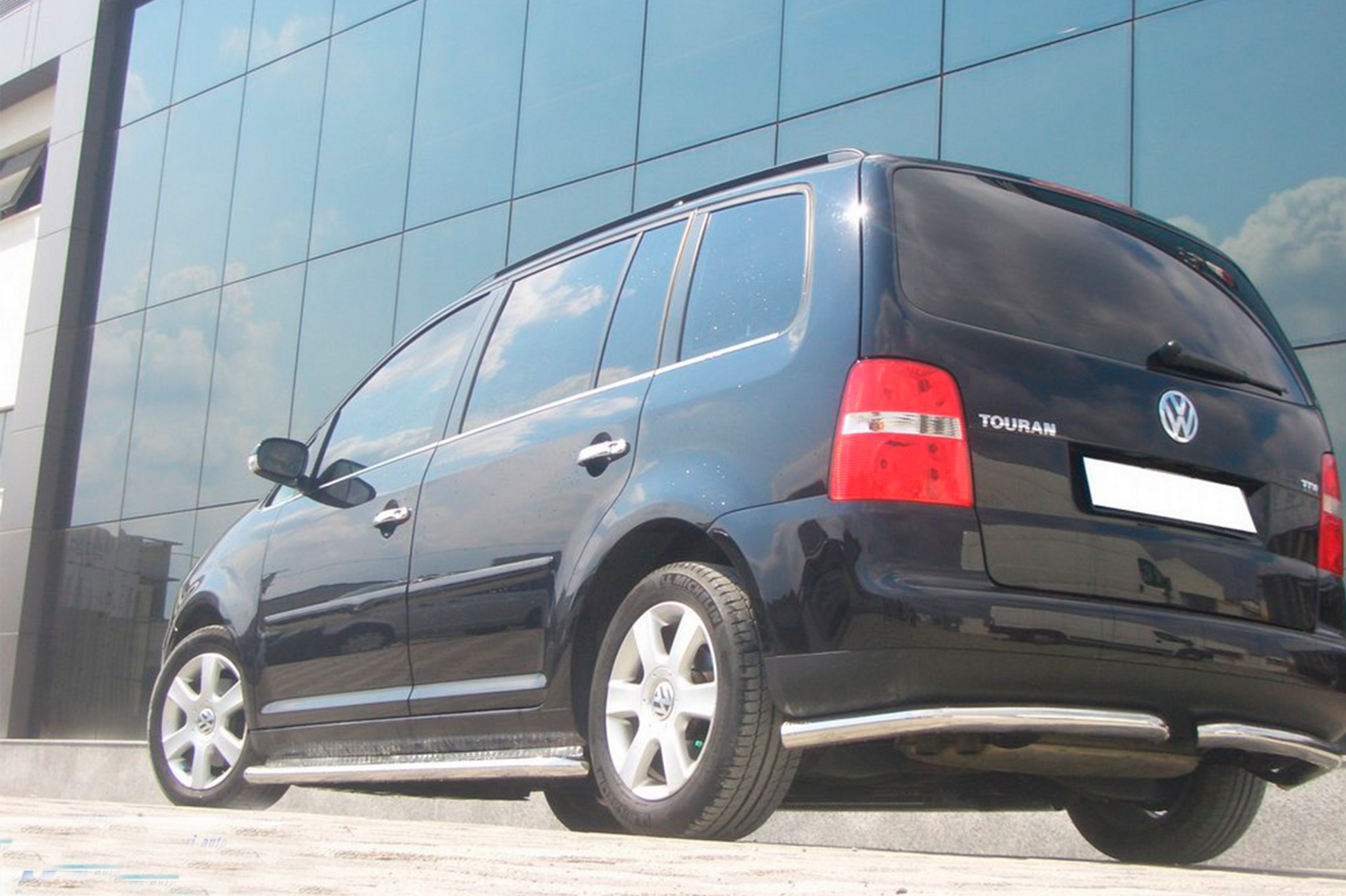 Rear Corner Bars AK003 (2 pcs, stainless steel) for Volkswagen Touran 2003-2010 - image 2