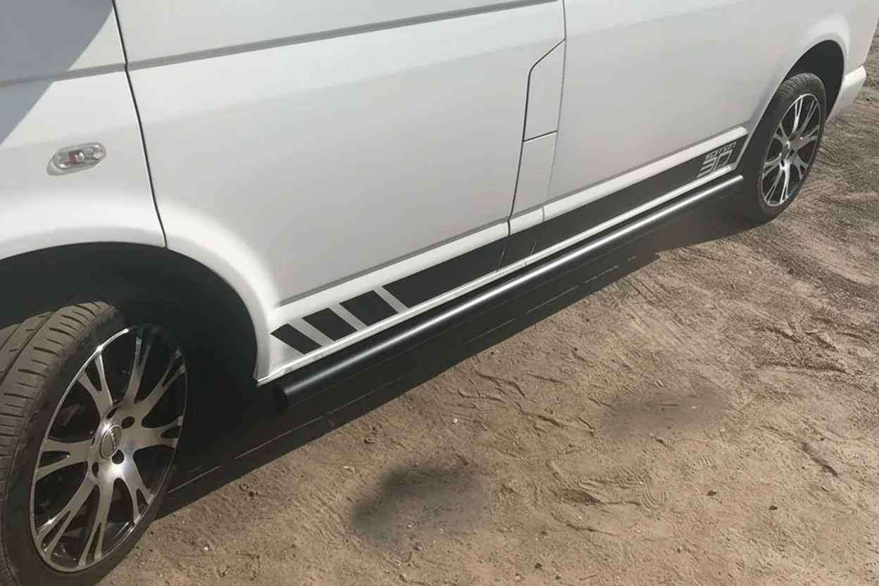 Side Bars Black (2 pcs, stainless steel) for Volkswagen T5 2010-2015 - image 5