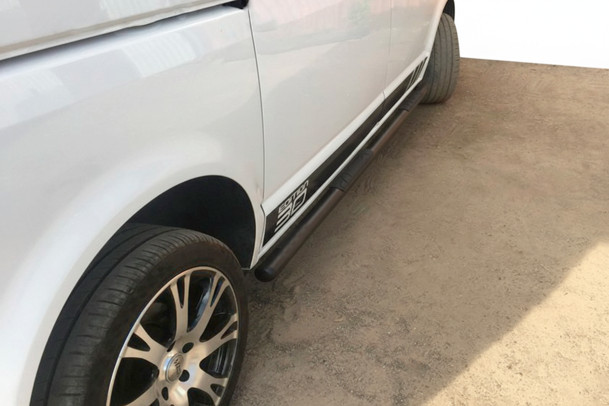 Side Bars Black (2 pcs, stainless steel) for Volkswagen T5 Multivan 2003–2010 - image 7