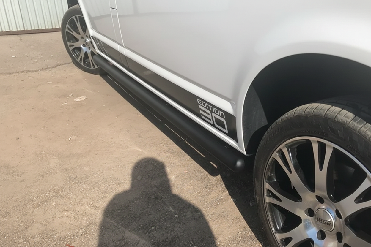 Side Bars Black (2 pcs, stainless steel) for Volkswagen T5 Transporter 2003-2010 - image 8