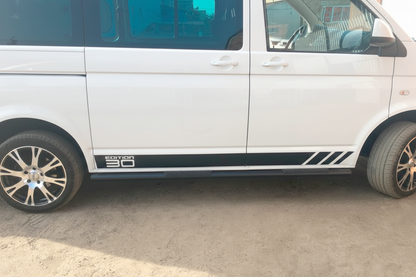Side Bars Black (2 pcs, stainless steel) for Volkswagen T5 2010-2015 - image 10