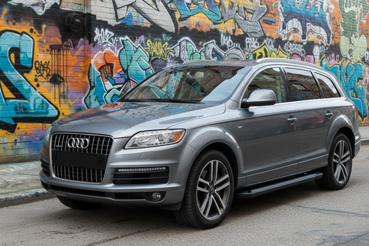 Side Steps New Vision Black (2 pcs, Aluminum) for Audi Q7 2005-2015 - image 1