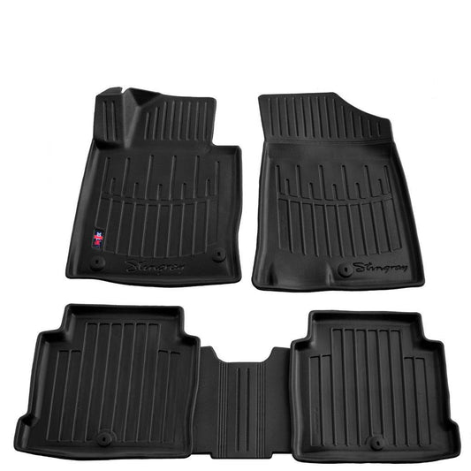 Stingray 3D rugs (5 pcs, polyurethane) for Hyundai Sonata LF 2014-2019 - Reelken Auto