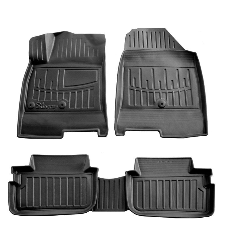 Floor Mats Stingray 3D (electric) (USA) (5 pcs, Polyurethane) for Hyundai Ioniq 2016-2022 - image 1