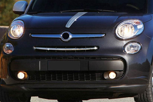 Grid overlays (popstar, stainless steel) for Fiat 500/500L - Reelken Auto