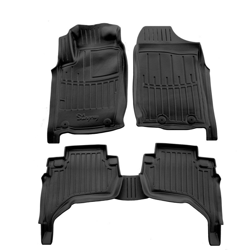 Rubber Floor Mats Stingray 3D (arabic version, 5 pcs) for Mitsubishi L200 2006-2015 - image 1