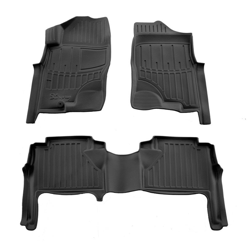 Stingray 3D Floor Mats (5 pcs, Polyurethane) for Nissan Navara 2006-2015 - image 1