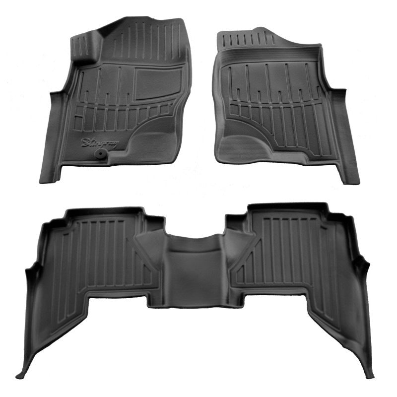 Rubber Floor Mats Stingray 3D (2005-2010, 3 pcs) for Nissan Pathfinder R51 2005-2014 - image 1