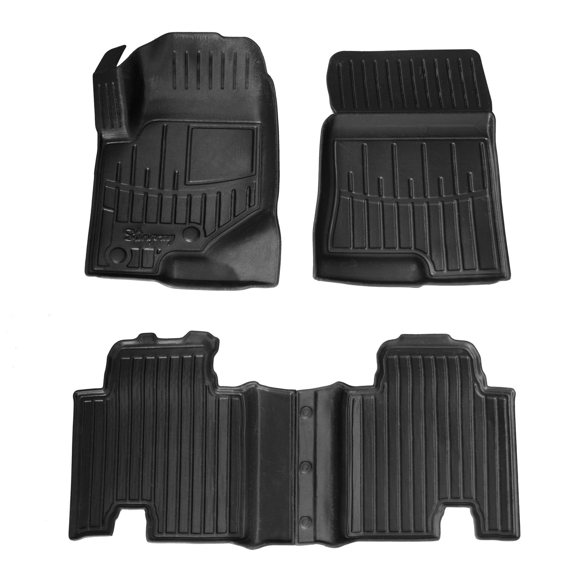 Stingray 3D Rubber Floor Mats (4 pcs) for SsangYong Musso ІІ 2018- - image 1