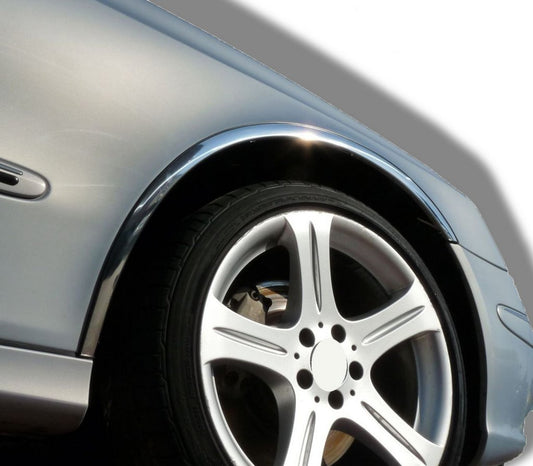 Fender flares (4 pcs, stainless steel) for Mercedes E-сlass W211 2002-2009 - image 1