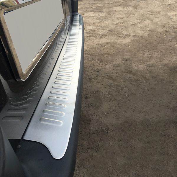 Lining on the rear bumper Matte (Omsa, stainless.) for Renault Trafic 2001-2015 - Reelken Auto