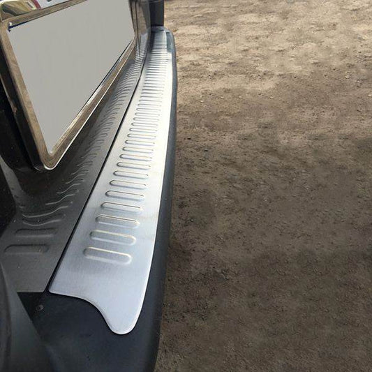 Lining on the rear bumper Matte (Omsa, stainless.) for Renault Trafic 2001-2015 - Reelken Auto