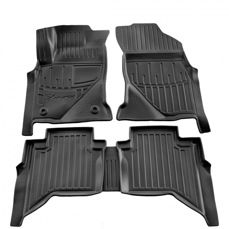 Rubber Floor Mats Stingray 3D (Crew Cab, 5 pcs) for Toyota Hilux 2015- - image 1