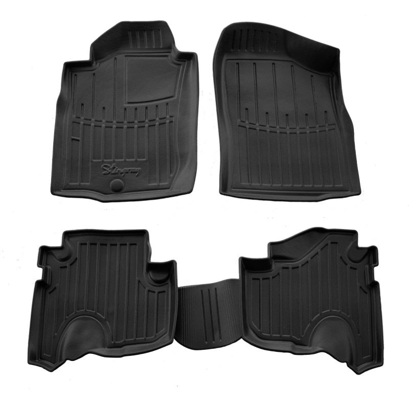 Stingray 3D Rubber Floor Mats (4 pcs) for Toyota Land Cruiser 90 Prado 1996-2002 - image 1