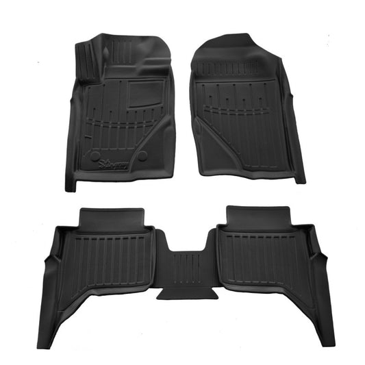 Rubber Floor Mats Stingray 3D (5 pcs) for Volkswagen Amarok 2022- - image 1