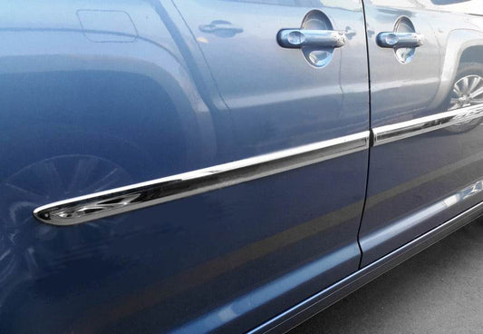 Covers for moldings (short base, 4 pcs., stainless steel) for Volkswagen Caddy 2015-2020 - Reelken Auto