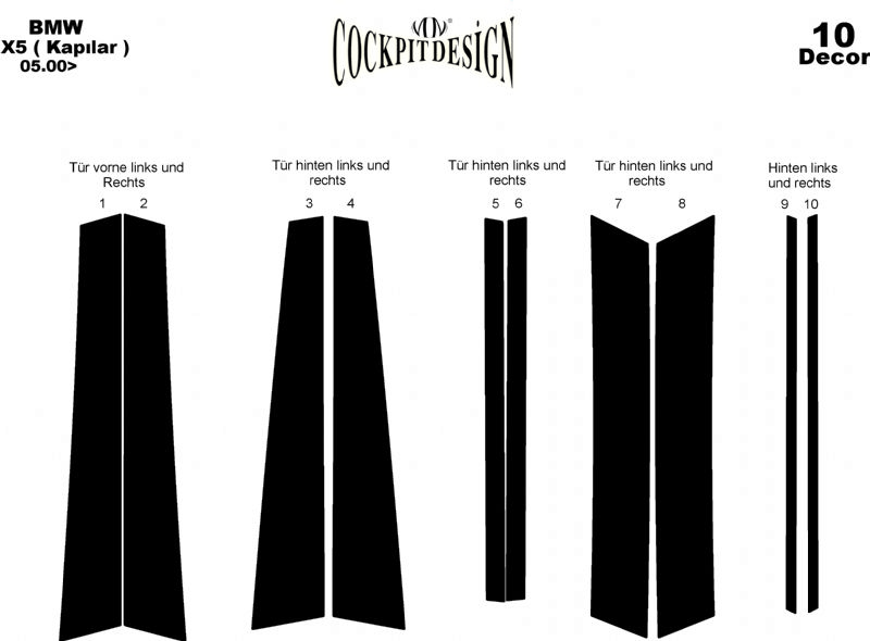 Dashboard Trim V-2 for BMW X5 E-53 1999-2006 - image 5