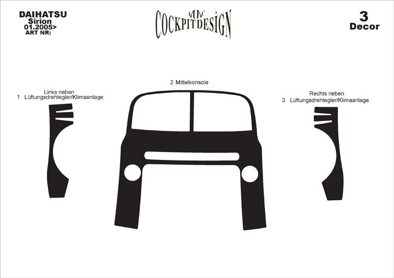 Panel overlay for Daihatsu Sirion 2005↗ - image 3