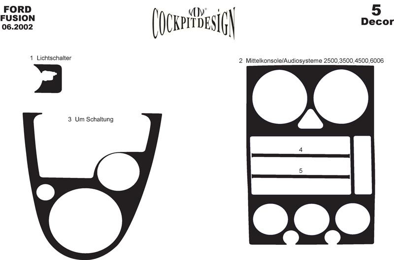 Dashboard Trim Covers (2002-2005) for Ford Fusion 2002-2009 - image 1
