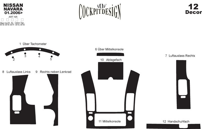 The salon (12 items) for Nissan Navara 2006-2015 - image 4