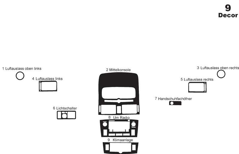 Dashboard Trim Small for Toyota Avensis 2003-2009 - image 4