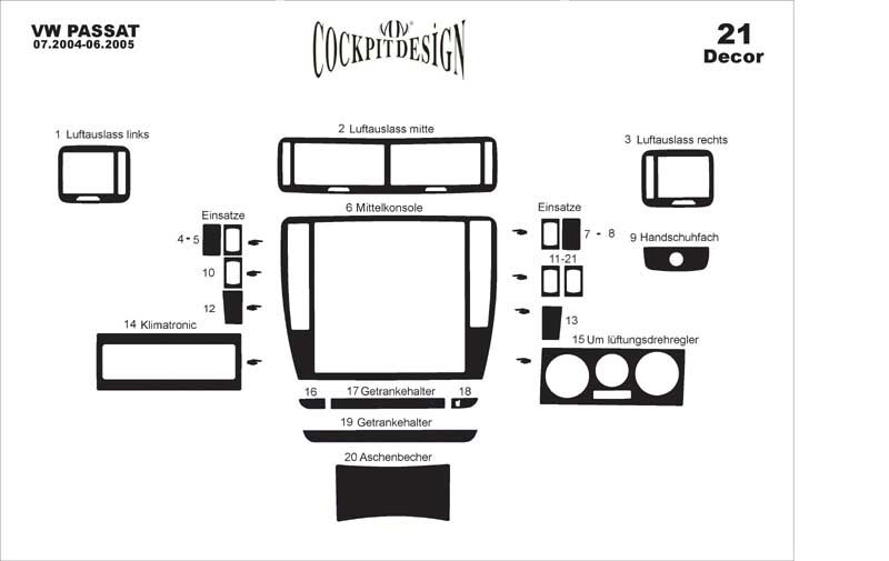 Panel overlay 2004-2005 for Volkswagen Passat B5 1997-2005 - image 7