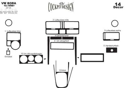 Car Interior Tuning for Volkswagen Bora 1998-2004 - image 5