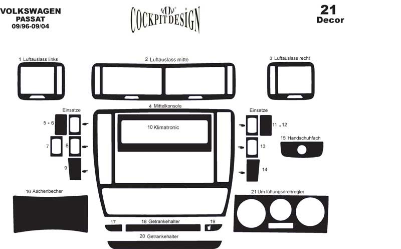 Panel overlay 96-04 for Volkswagen Passat B5 1997-2005 - image 5