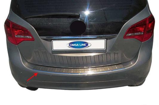 Rear Bumper Protector OmsaLine (Stainless Steel) for Opel Meriva 2010-2017 - image 1