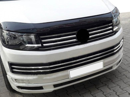 Bumper grille covers 2015-2019 (6 pcs, stainless steel) for Volkswagen T6 - Reelken Auto