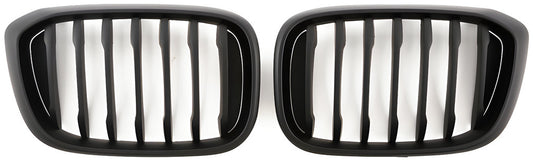 Kidney Grilles 1 Bar (2018-2021, Matte Black) for BMW X3 G01 2018- - image 2