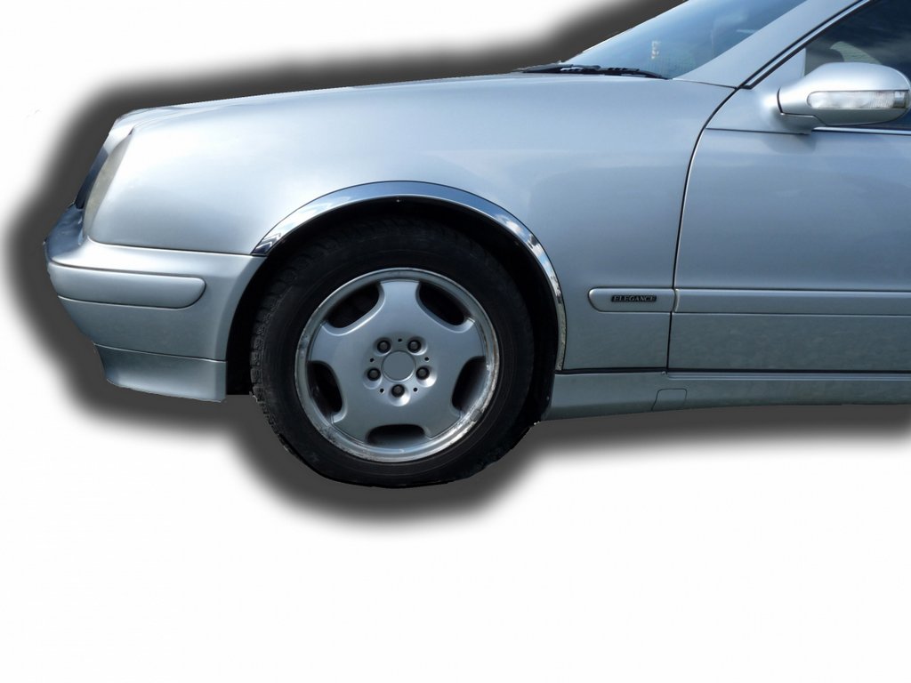 Fender flares (4 pcs, stainless steel) for Mercedes CLK W208 1997-2002 - image 1