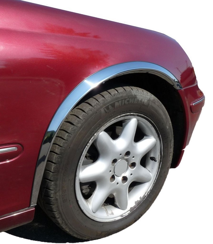 Fender flares (4 pcs, stainless steel) for Mercedes C-class W203 2000-2007 - image 1