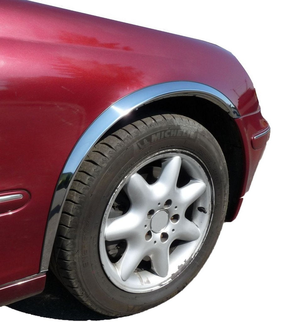 Fender flares (4 pcs, stainless steel) for Mercedes C-class W203 2000-2007 - image 1