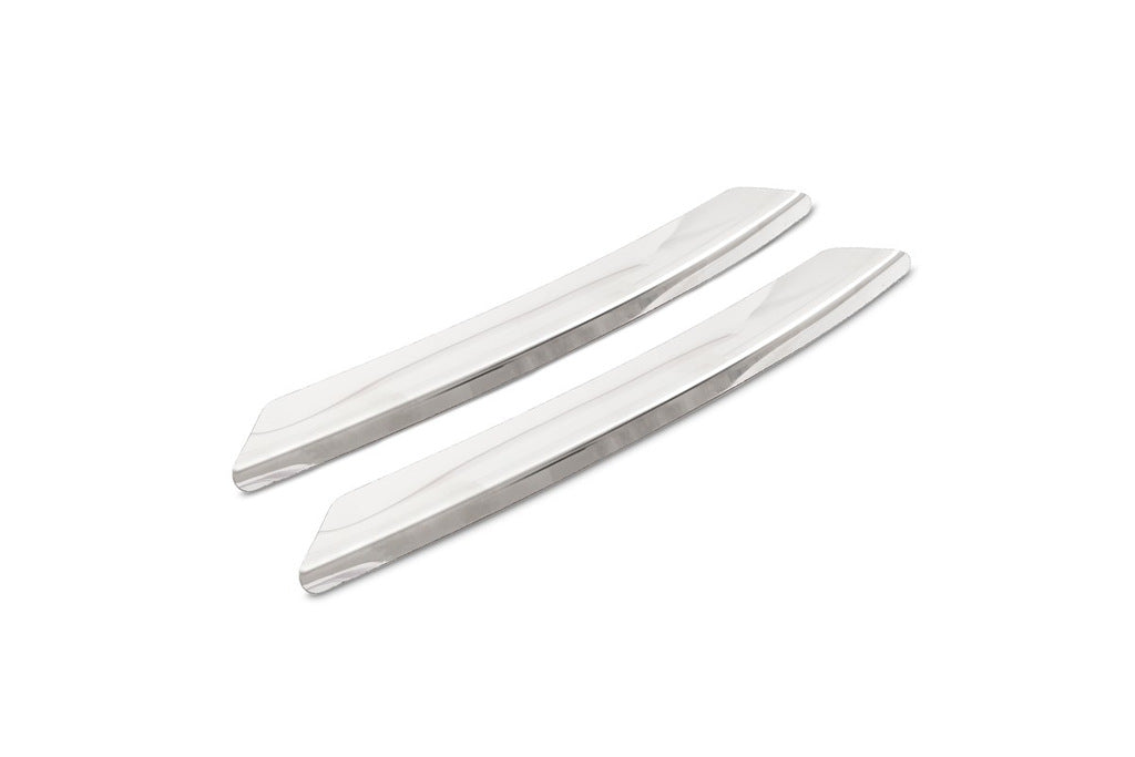 Stainless steel front bumper protectors (2009-2013, 2 pcs) for Skoda Yeti 2009-2017 - image 3