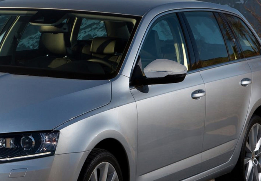 Mirror Covers (2 pcs, Stainless Steel) for Skoda Octavia III A7 2013-2019 - image 4