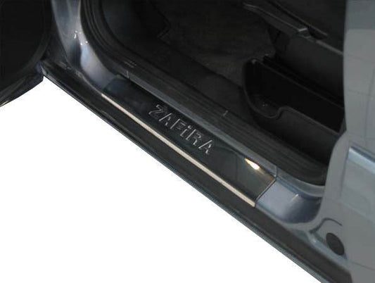 OmsaLine threshold pads (4 pcs., stainless steel) for Opel Zafira B 2005-2011 - Reelken Auto