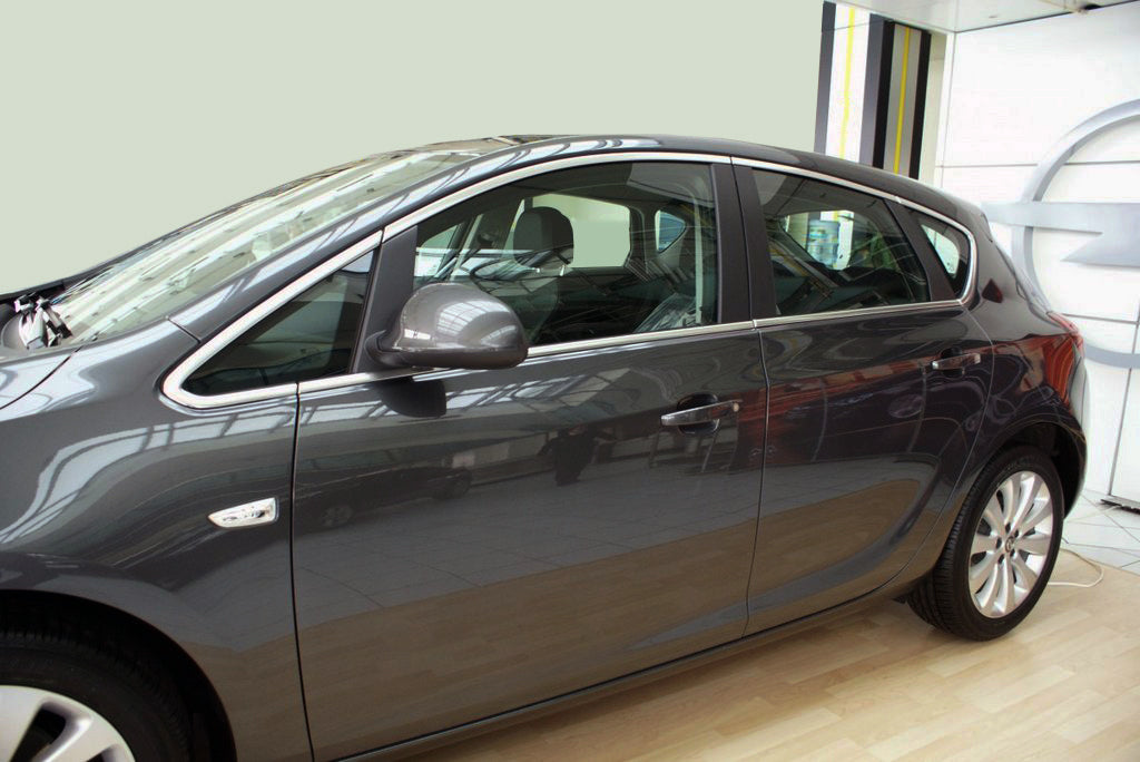 Full Window Trim (HB, 12 pcs, Stainless Steel) for Opel Astra J 2009-2015 - image 1