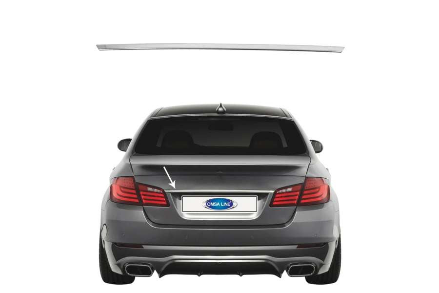 SD Stainless Steel Trim Above License Plate for BMW 5 Series F-10/11/07 2010-2016 - image 2