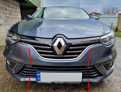 Stainless Steel Bumper Protectors 2016-2021 (7 pcs) for Renault Megane IV 2016-2025 - image 1